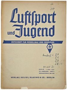 Original WW2 German Magazine - Luftsport und Jugend, 7th Year …