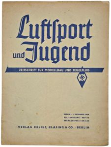 Original WW2 German Magazine - Luftsport und Jugend, 8th Year …
