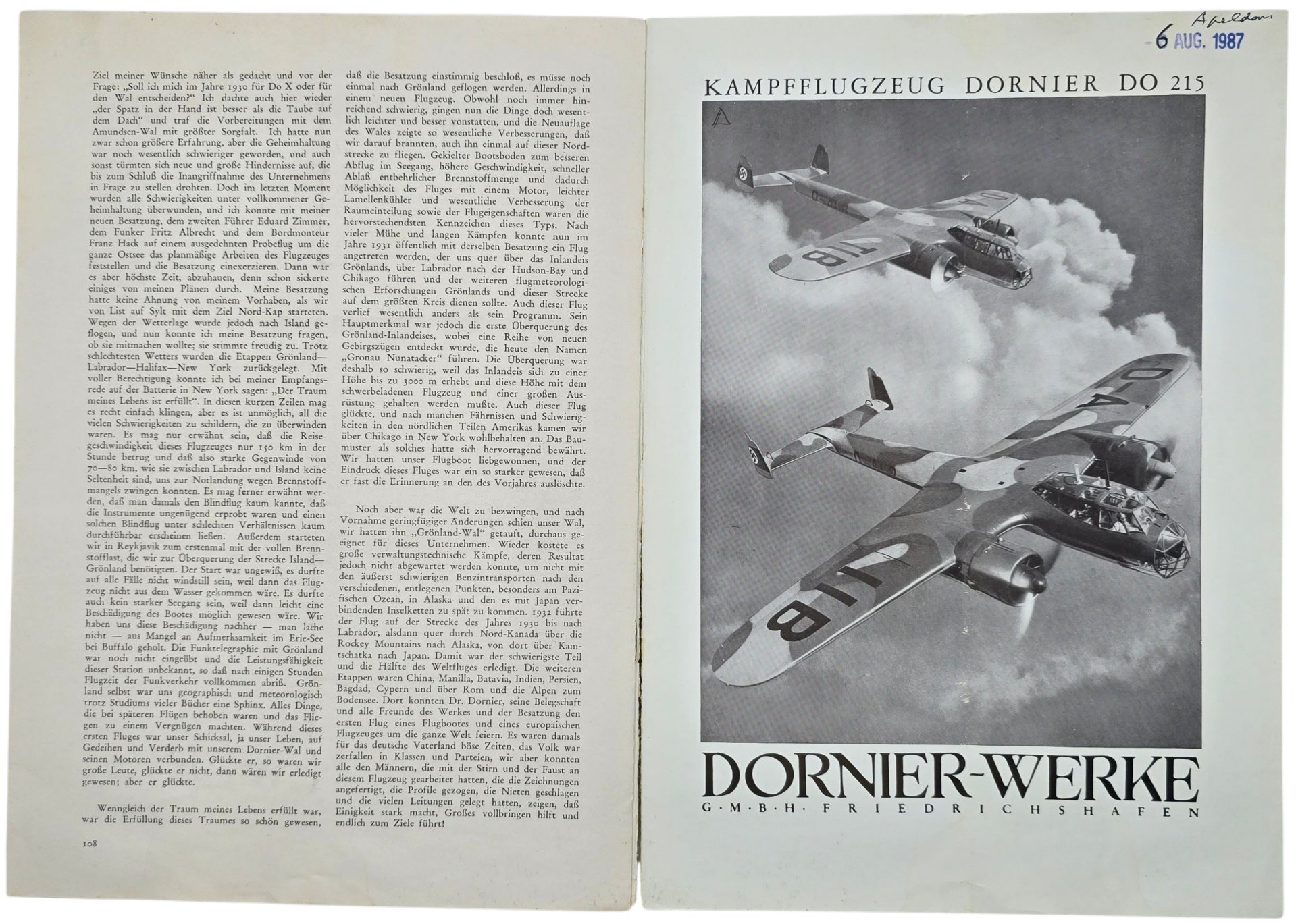 Original WW2 German Magazine - Die Dornier Post No. 5, September (1939) — image 5