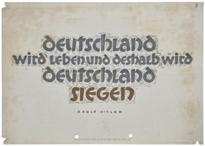 Original WW2 German Poster - NSDAP Wochenspruch Adolf Hitler (1940)