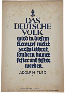 Original WW2 German Poster - NSDAP Wochenspruch folge 21 Januar, …
