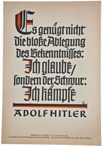 Original WW2 German Poster - NSDAP Wochenspruch folge 18 Februar, …