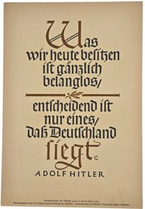 Original WW2 German Poster - NSDAP Wochenspruch folge 14 April, …