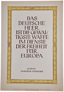 Original WW2 German Poster - NSDAP Wochenspruch folge 39, Adolf …