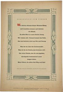 Original WW2 German Poster - NSDAP Wochenspruch folge 17, Baldur …