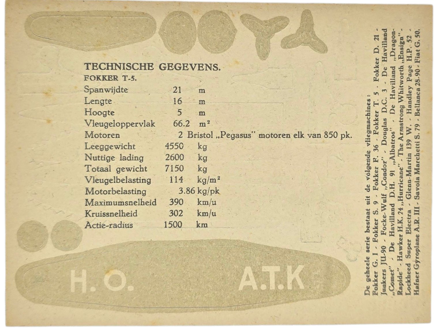 Original WW2 Dutch Document - Honig building kit airplane Fokker TV T5 Bomber (1939) — image 2