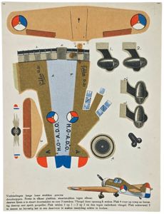 Original WW2 Dutch Document - Honig building kit airplane Fokker …