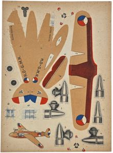 Original WW2 Dutch Document - Honig building kit airplane Glenn …