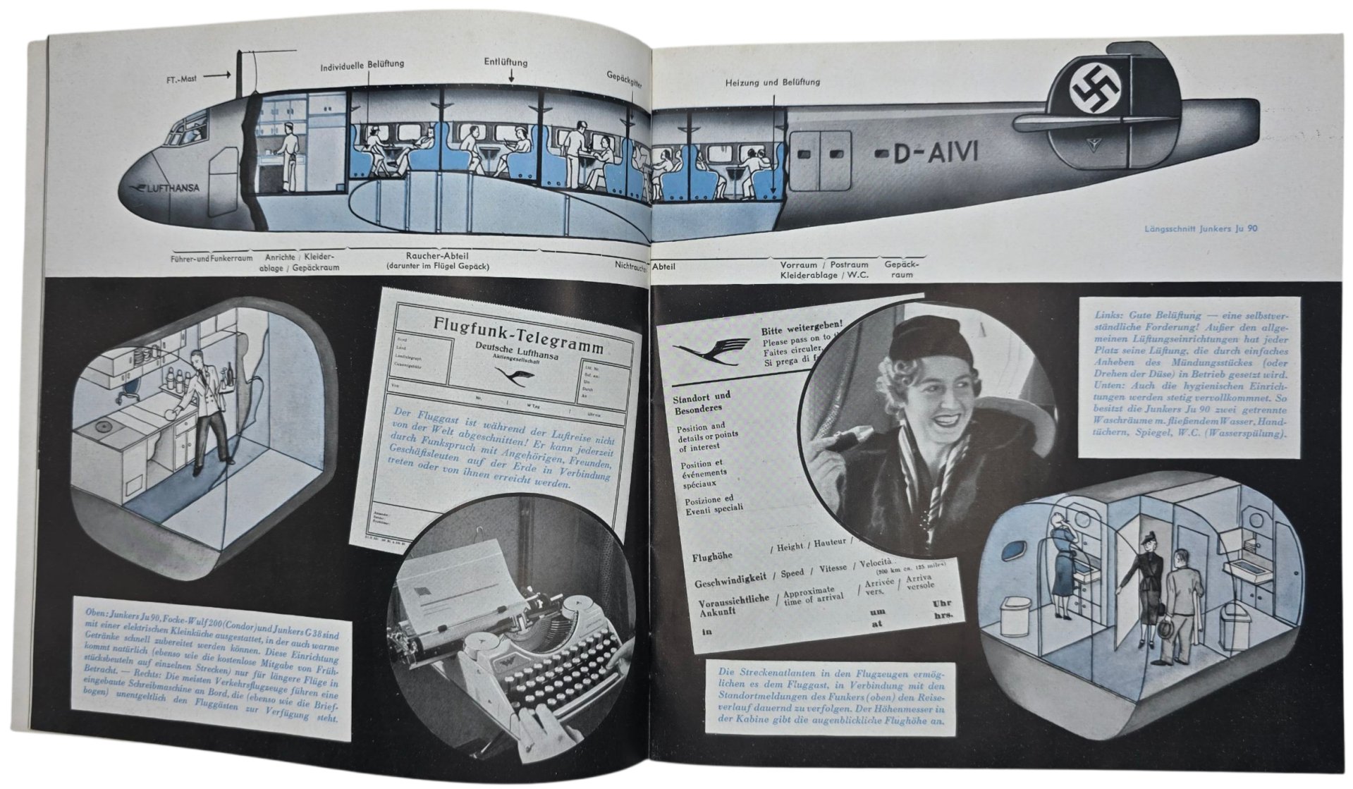 Original German WW2 Brochure - Ihr Flugschein... Deutsche Lufthansa (1938) — image 5
