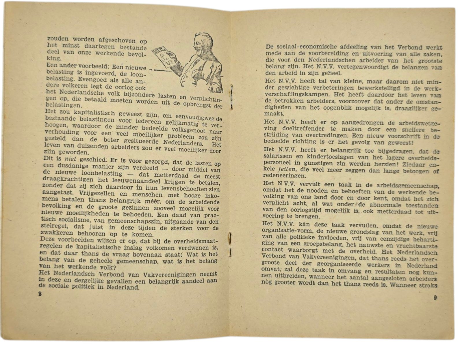 Original WW2 Dutch Collaboration NSB Brochure - NVV De Zon gaat op..! (1941) — image 3