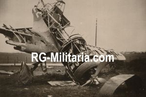 Original WW2 German Photo - Crashed Dutch Fokker D21 airplane …