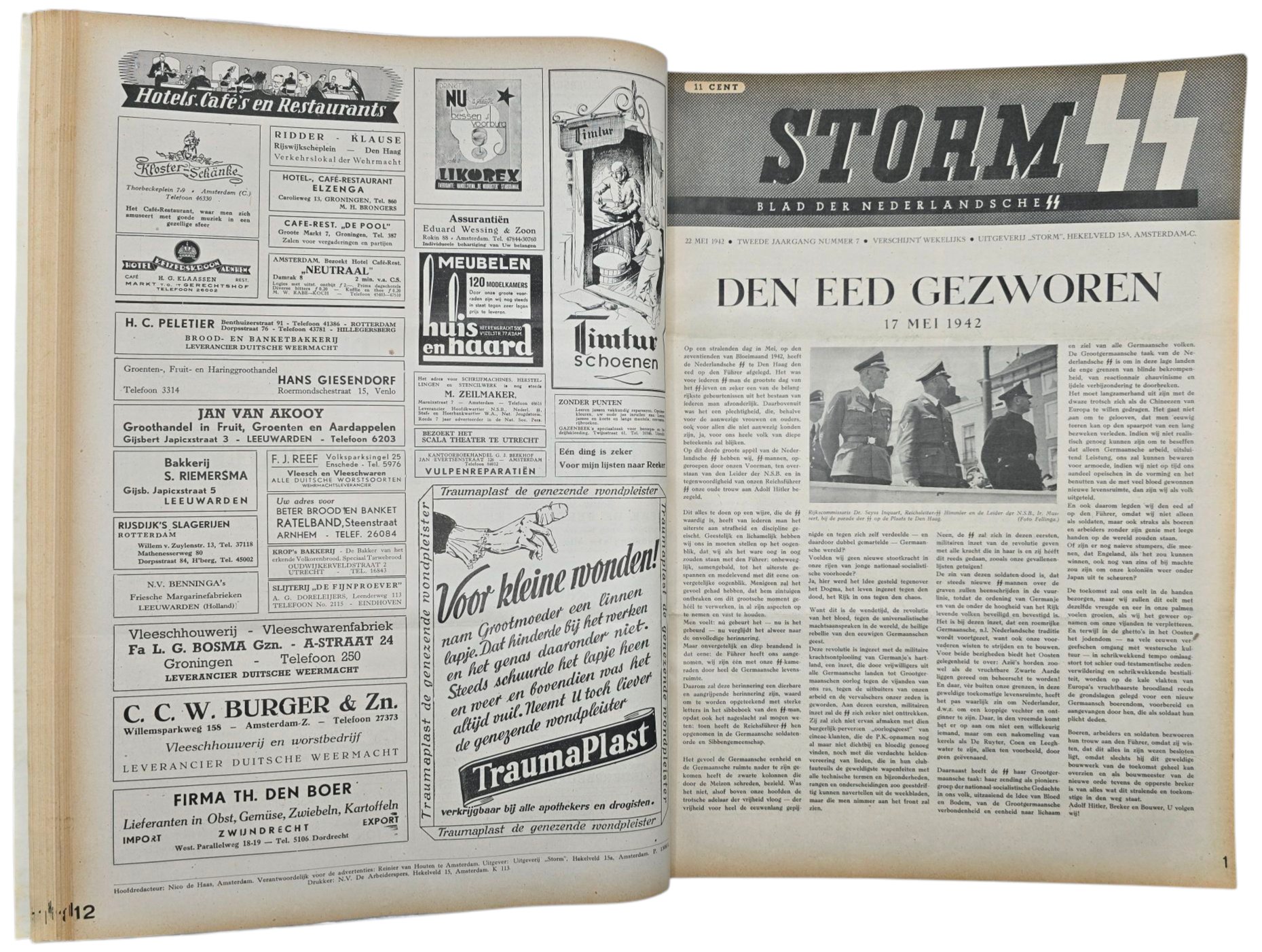 Original WW2 Dutch Waffen SS Newspaper - Bound 2nd year of Storm SS (1942 - 1943) — image 17