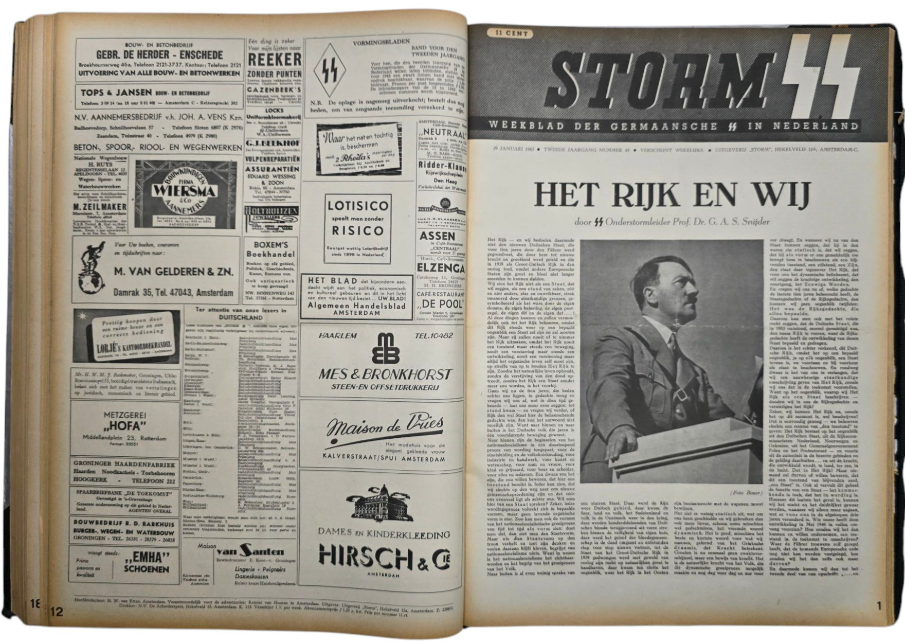 Original WW2 Dutch Waffen SS Newspaper - Bound 2nd year of Storm SS (1942 - 1943) — image 19