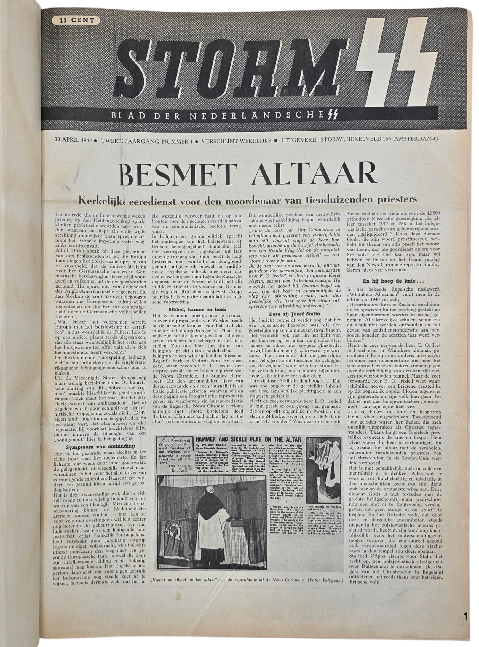 Original WW2 Dutch Waffen SS Newspaper - Bound 2nd year of Storm SS (1942 - 1943) — image 3