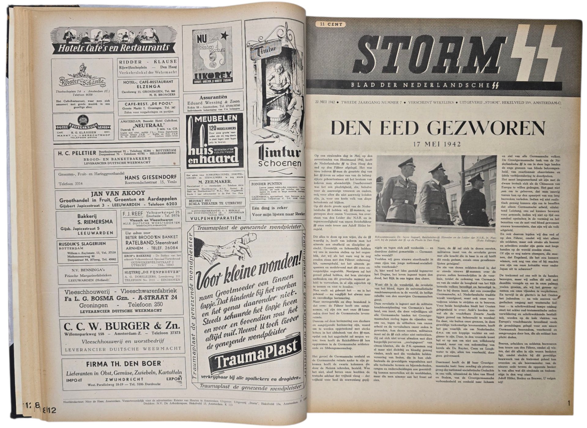 Original WW2 Dutch Waffen SS Newspaper - Bound 2nd year of Storm SS (1942 - 1943) — image 6