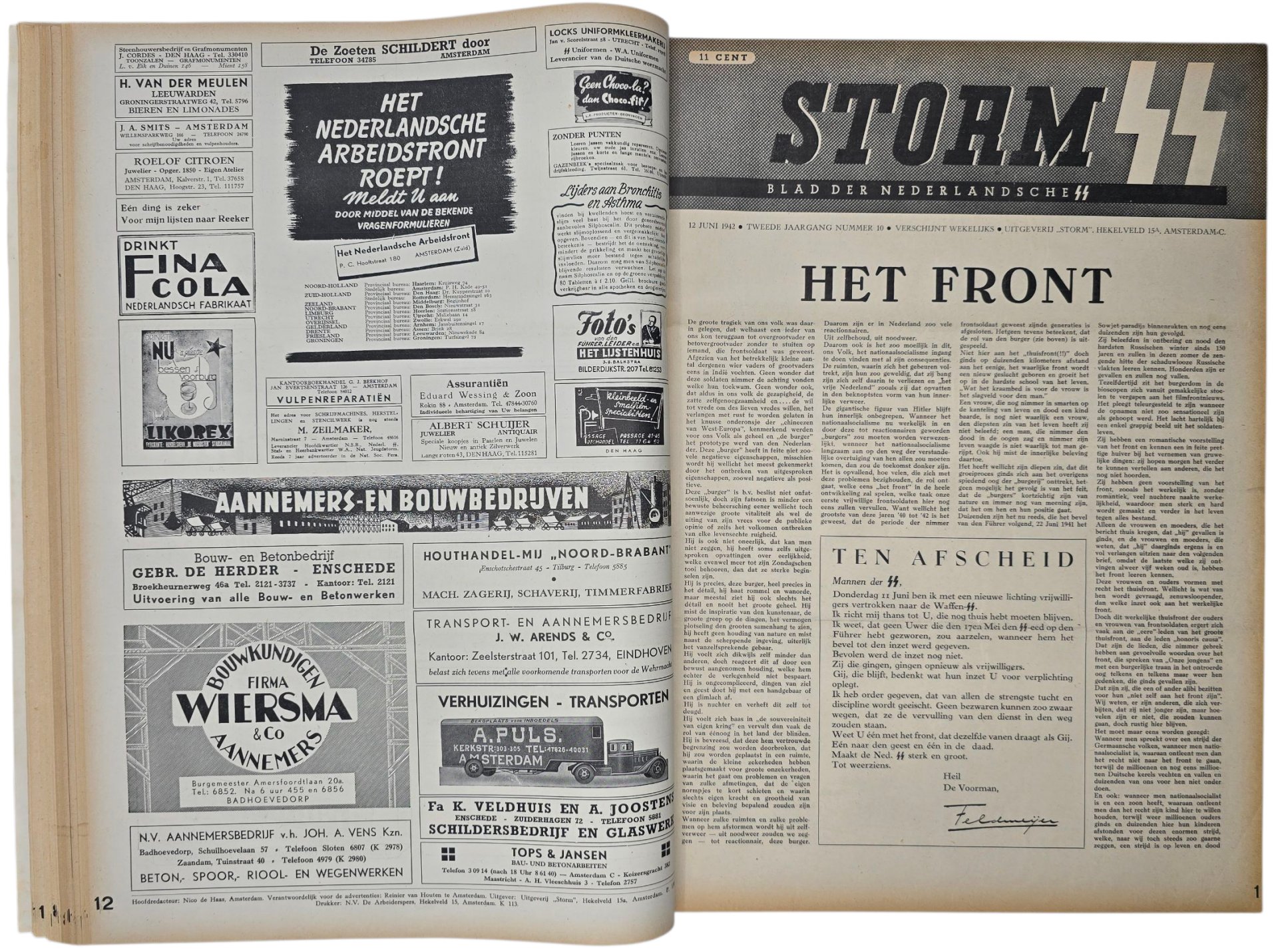 Original WW2 Dutch Waffen SS Newspaper - Bound 2nd year of Storm SS (1942 - 1943) — image 8