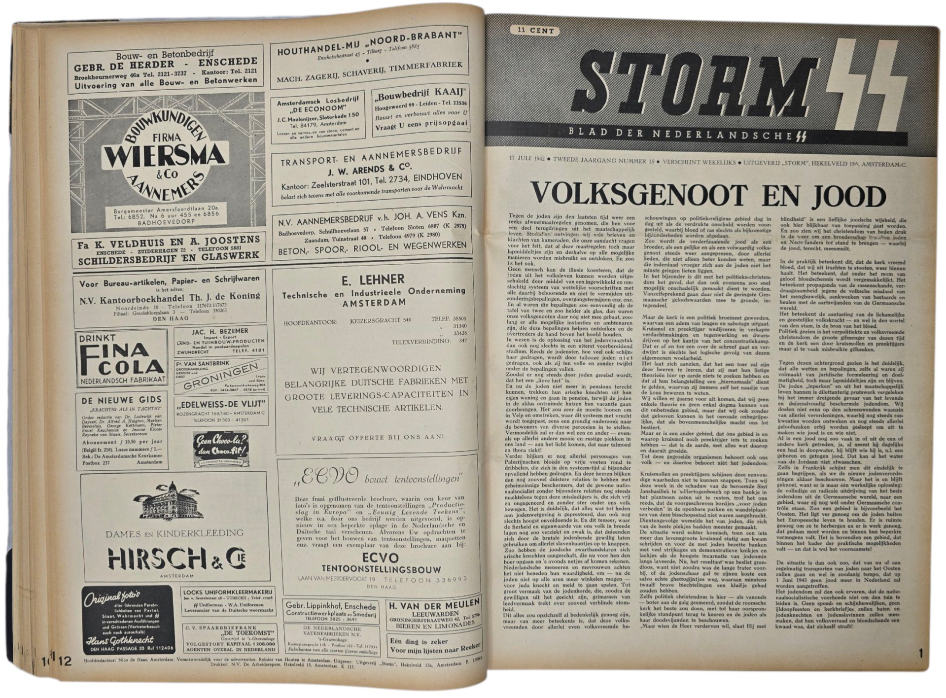 Original WW2 Dutch Waffen SS Newspaper - Bound 2nd year of Storm SS (1942 - 1943) — image 9