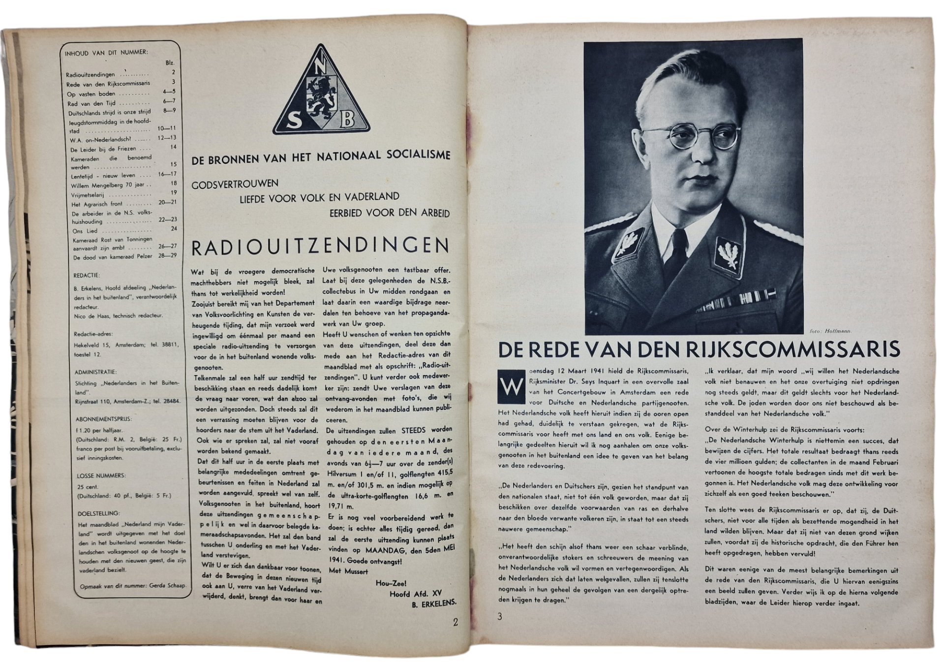 Original WW2 Dutch Collaboration Magazine - Nederland mijn Vaderland bound edition (1941 1942) — image 24