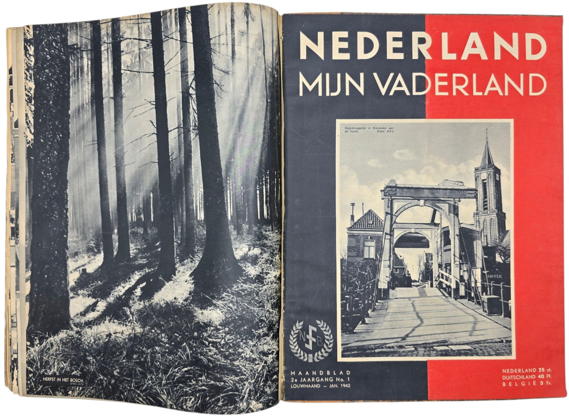 Original WW2 Dutch Collaboration Magazine - Nederland mijn Vaderland bound edition (1941 1942) — image 4