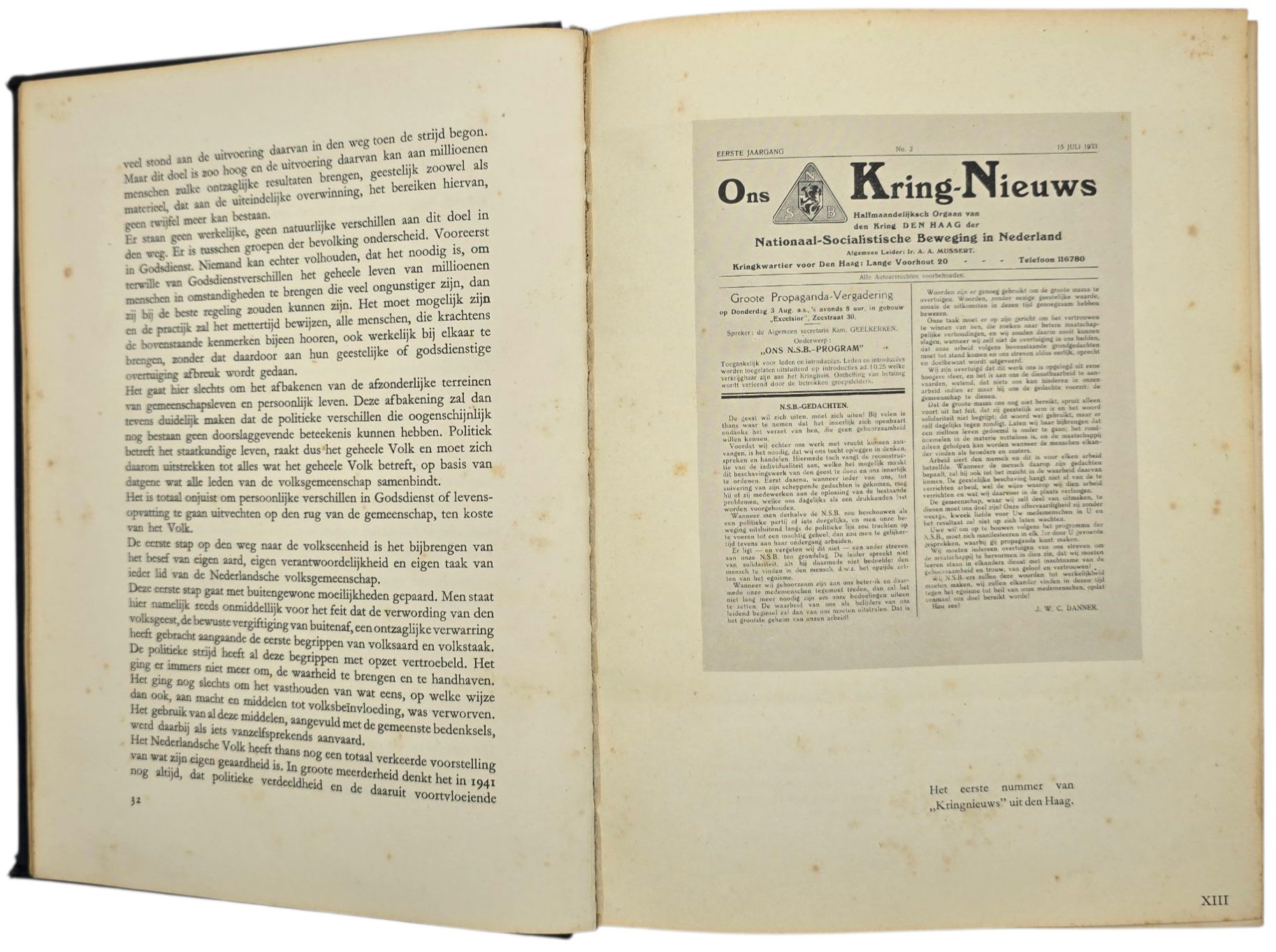 Original WW2 Dutch Collaboration NSB Book - Voor Volk en Vaderland (1941) — image 9