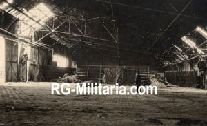 Original WW2 German Photo - Hangar C full of bullet …