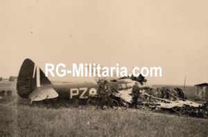 Original WW2 German Photo - Crashed Bristol Blenheim IV airplane, …