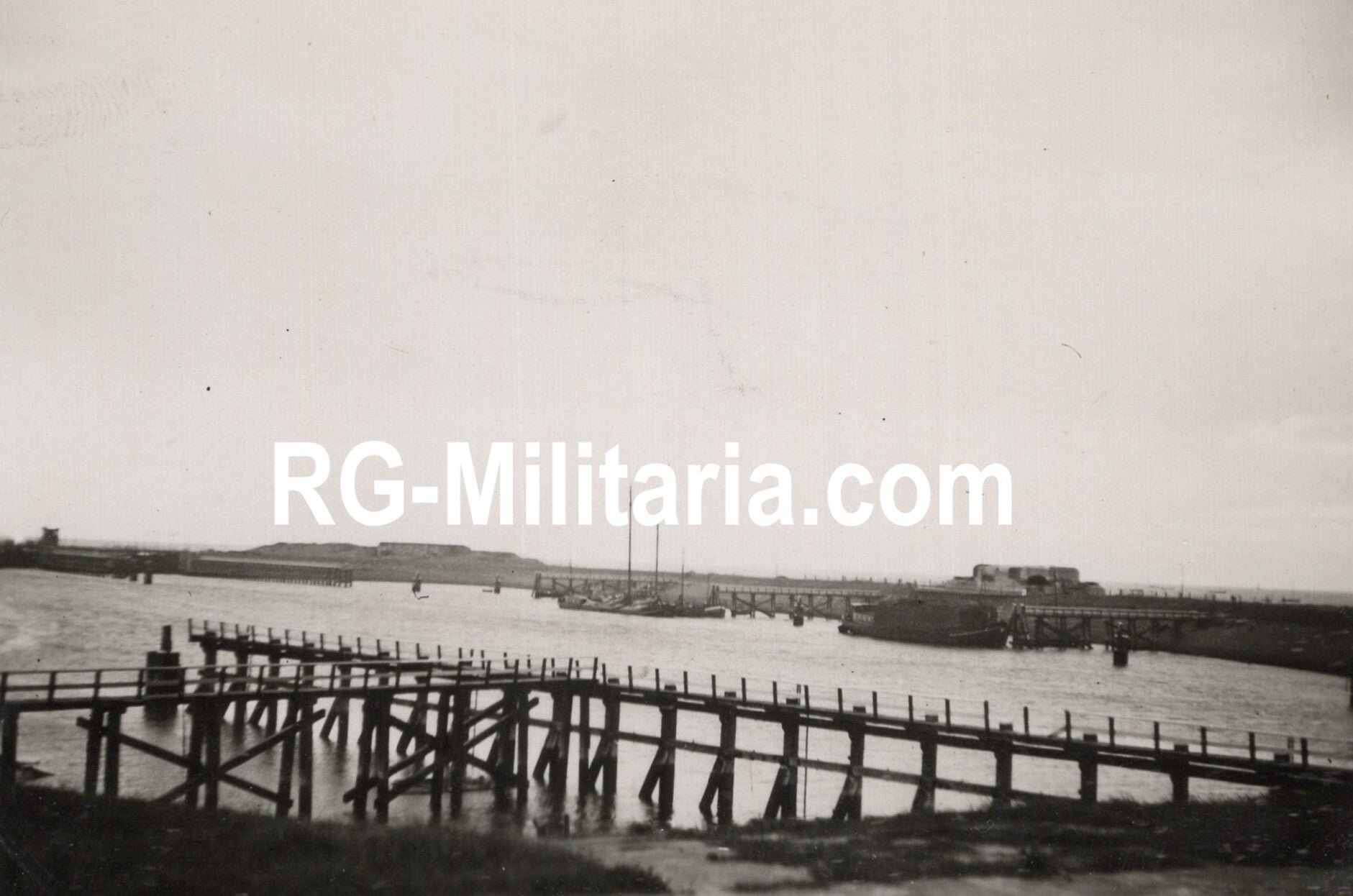 Original WW2 German Photo - Bunkers at Kornwerderzand and Harlingen, Afsluitdijk, Holland (1940) — image 4