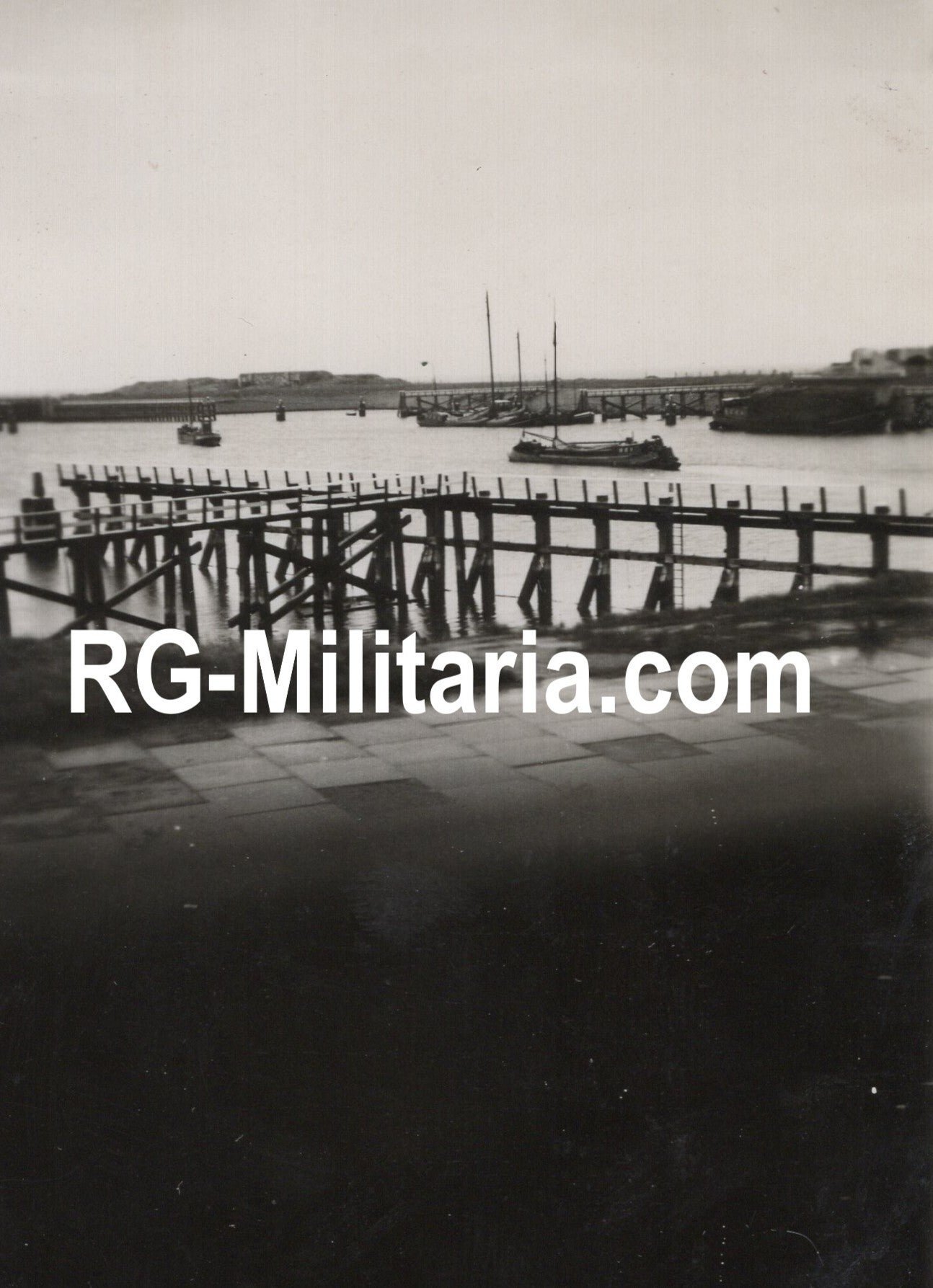 Original WW2 German Photo - Bunkers at Kornwerderzand and Harlingen, Afsluitdijk, Holland (1940) — image 6
