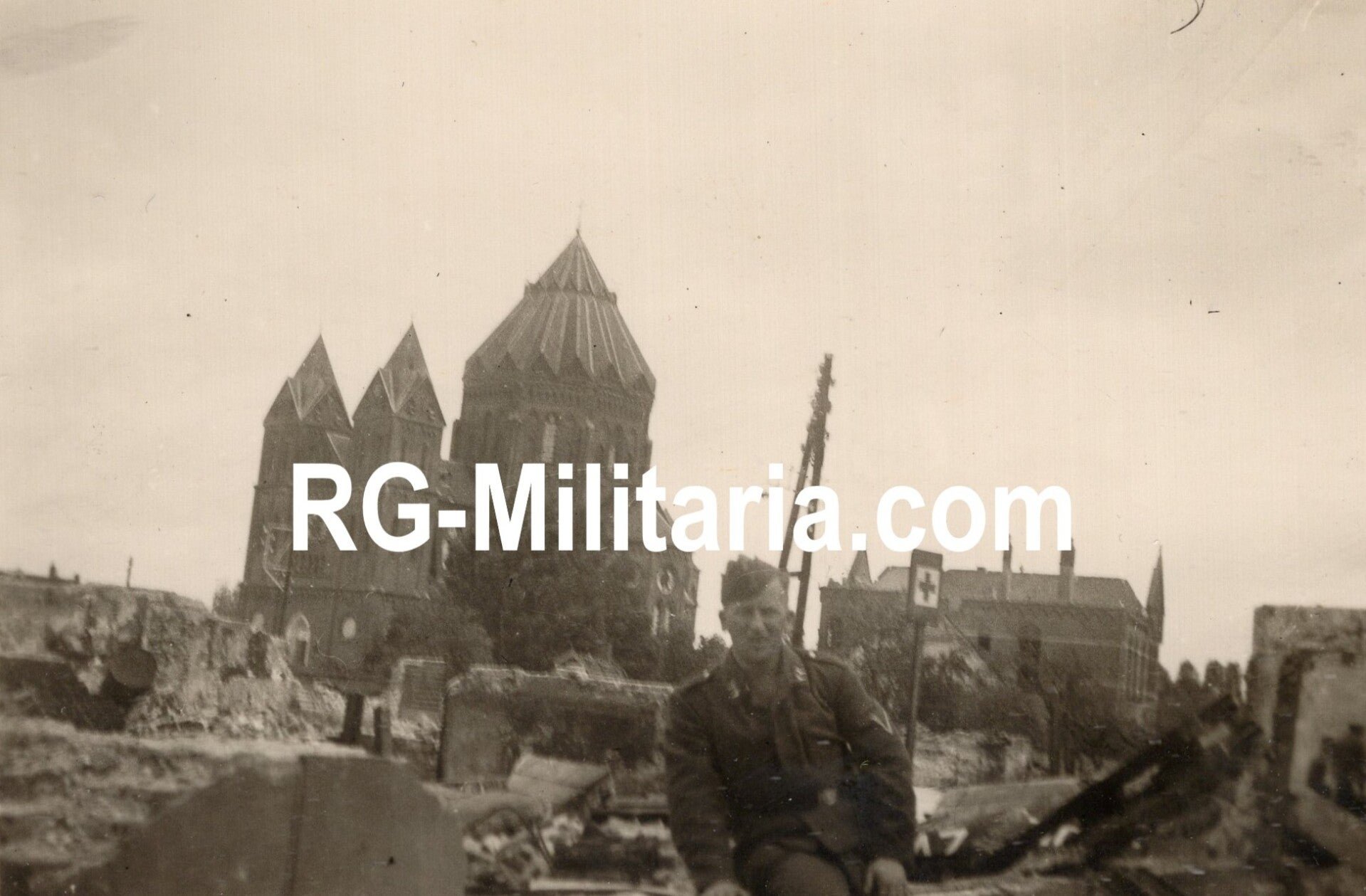Original WW2 German Photo - Destroyed city of Zevenbergschen Hoek, Zevenbergen, Holland (1940) — image 3