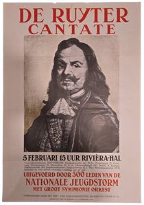Original WW2 Dutch Collaboration NJS Poster - De Ruyter Cantate, …