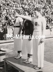 Original WW2 German Press Photo - Olympics, Olympic Games, swimming …
