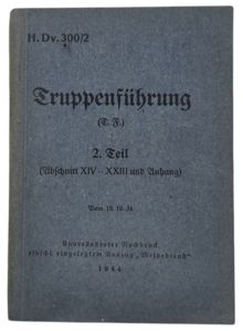 Original WW2 German Book - Truppenführung 2 Teil, H. Dv. …