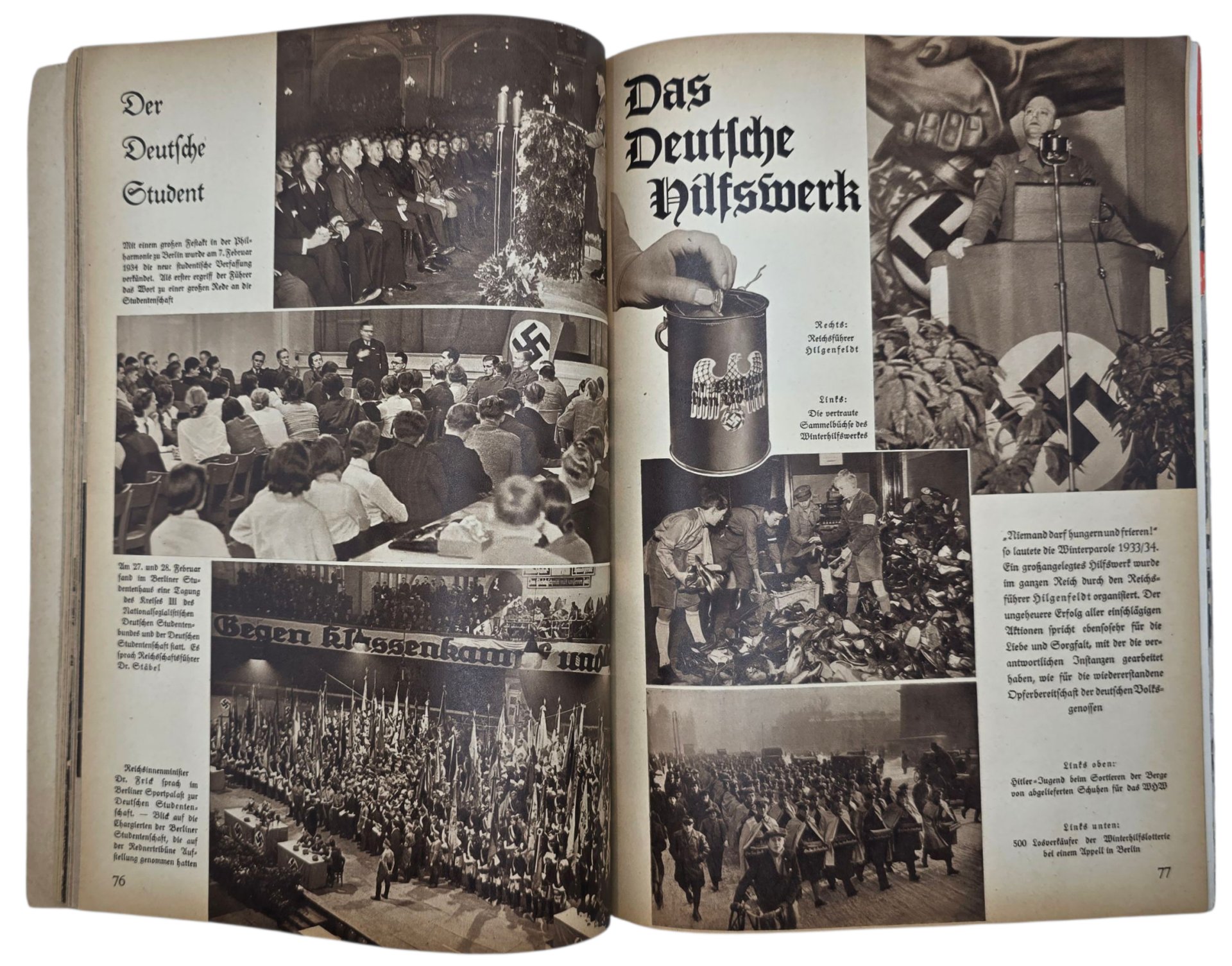 Original WW2 German Book - Deutsche Arbeit Sieg Heil! Bild-Dokumente vom Wiederaufbau, Reinhold Scharnke, Deutsche Kolonie in Utrecht (1934) — image 13