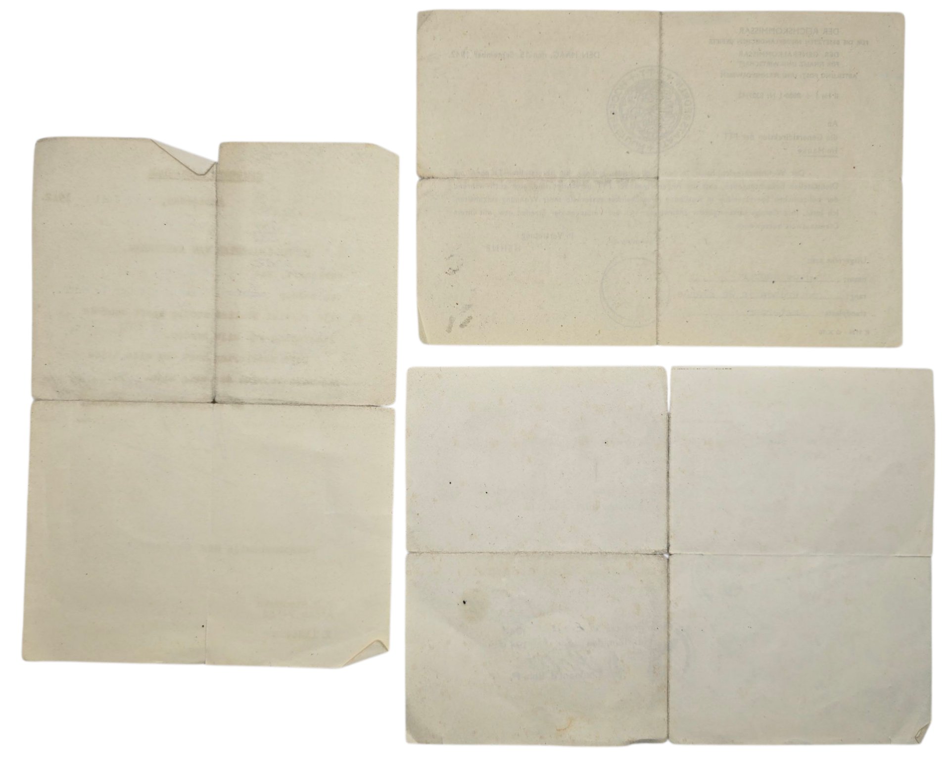 Original WW2 Dutch Document - ID card set PTT worker Amsterdam Nieuwer Amstel (1942- 1944) — image 7