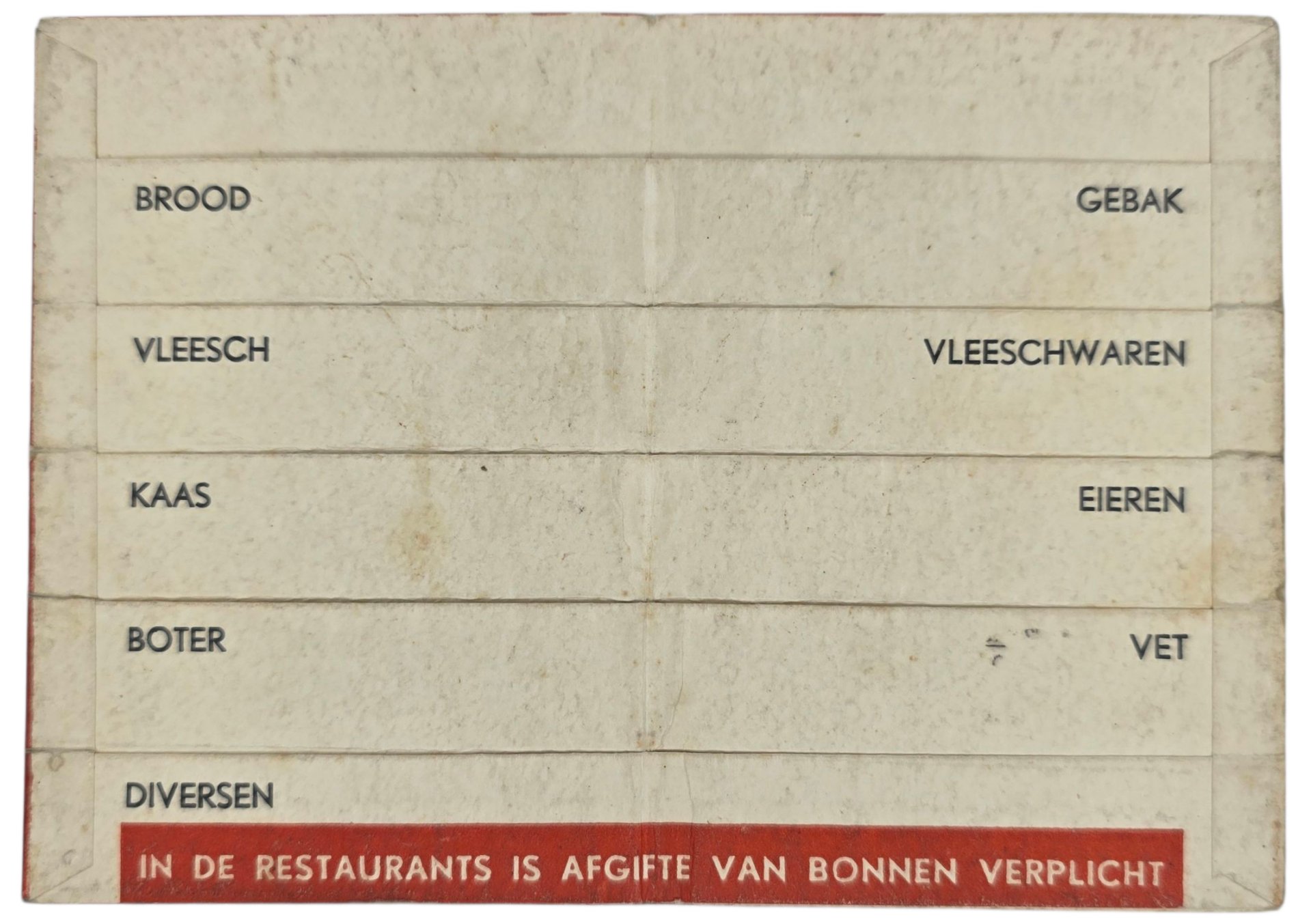 Original WW2 Dutch Document - Distribution coupon holder Dietsche Taveerne, Utrechtschen Raadskelder, Utrecht — image 2