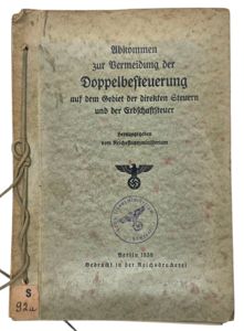 Original WW2 German Book - Doppelbesteuerung Reichsfinanzministerium (1942)