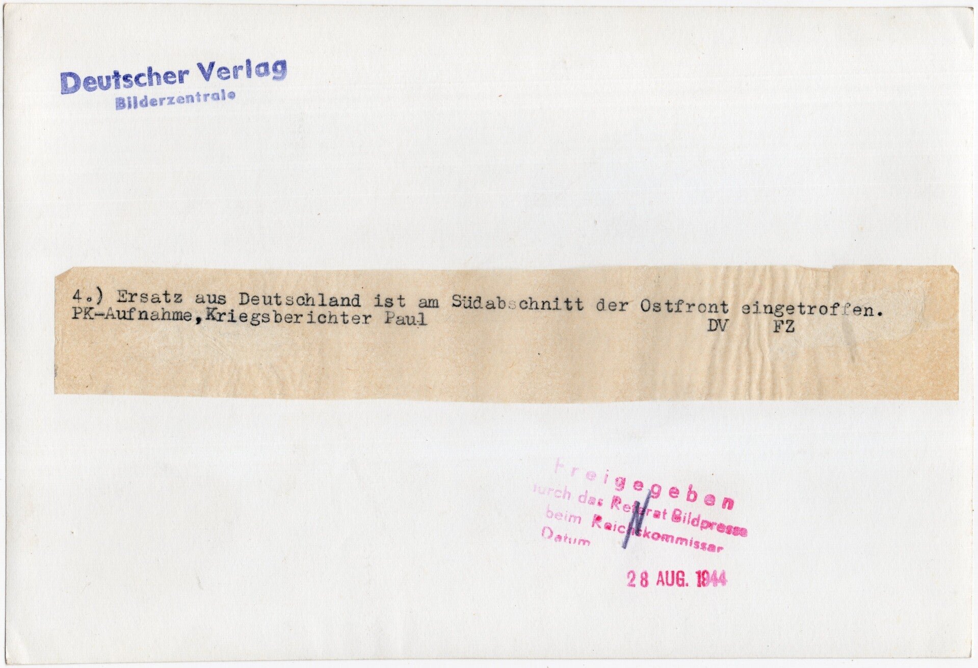 Original WW2 German Press Photo - German soldiers with Panzerschrek bazookas, Eastern Front (1944) — image 2