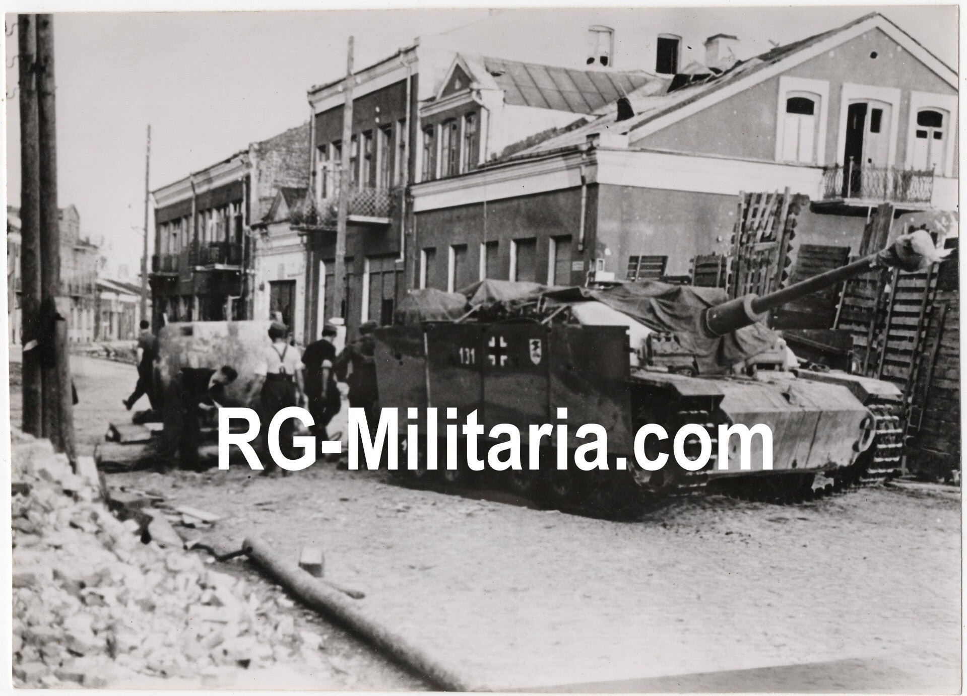 Original WW2 German Press Photo - German Panzer Tank Stug with decal, Eastern Front — image 3