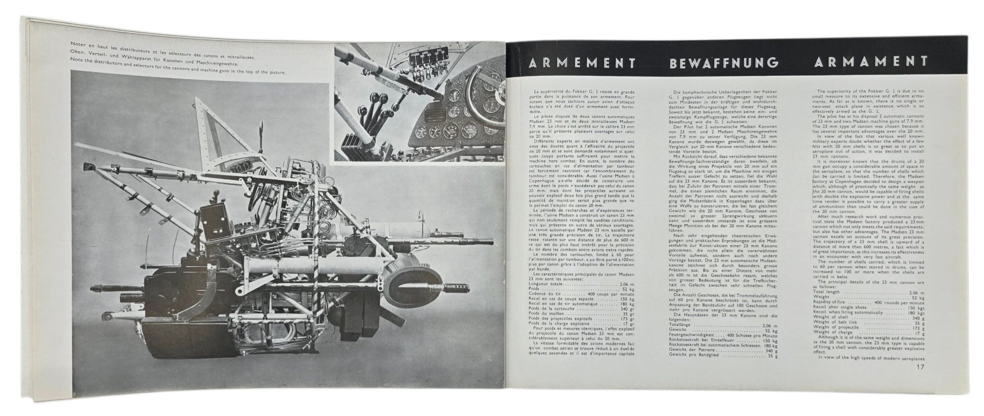 Original WW2 Dutch Brochure - Fokker G1 Le Faucheur airplane information brochure (1936) — image 7