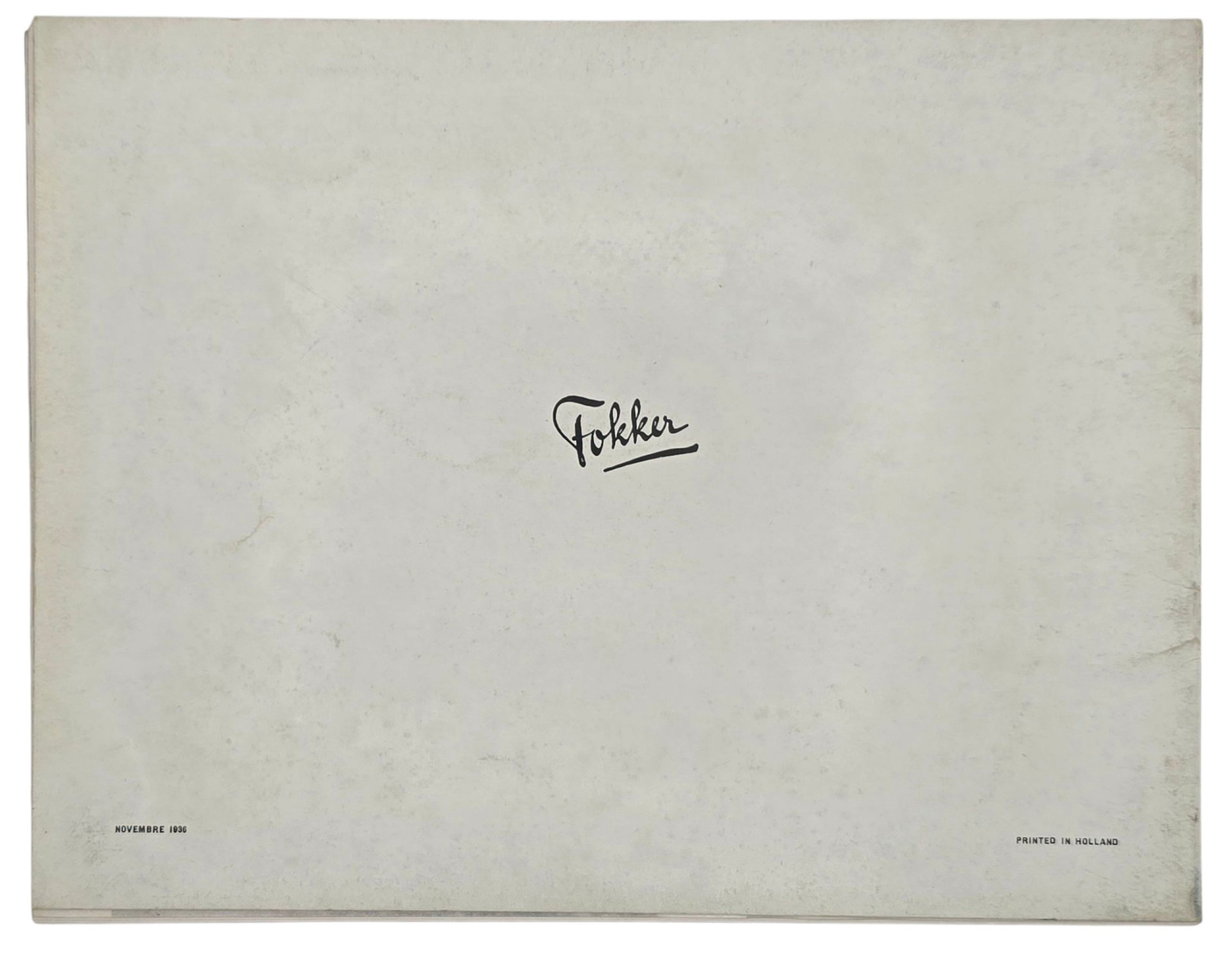 Original WW2 Dutch Brochure - Fokker G1 Le Faucheur airplane information brochure (1936) — image 9