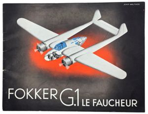 Original WW2 Dutch Brochure - Fokker G1 Le Faucheur airplane …