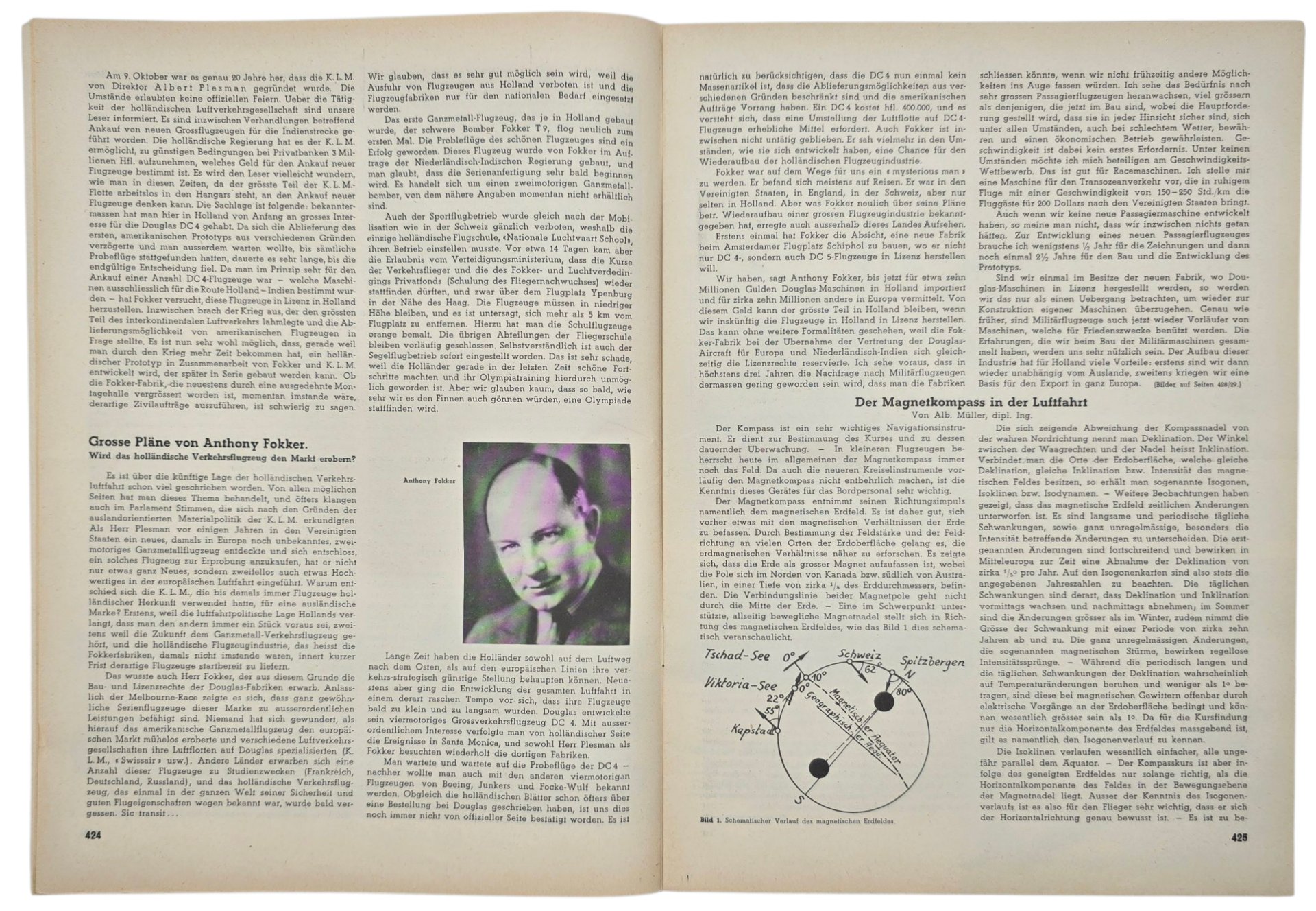 Original WW2 Swiss Magazine - Schweizer Aero-Revue Suisse, Fokker G1 Wasp cover (1939) — image 4