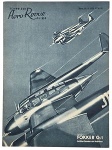 Original WW2 Swiss Magazine - Schweizer Aero-Revue Suisse, Fokker G1 …