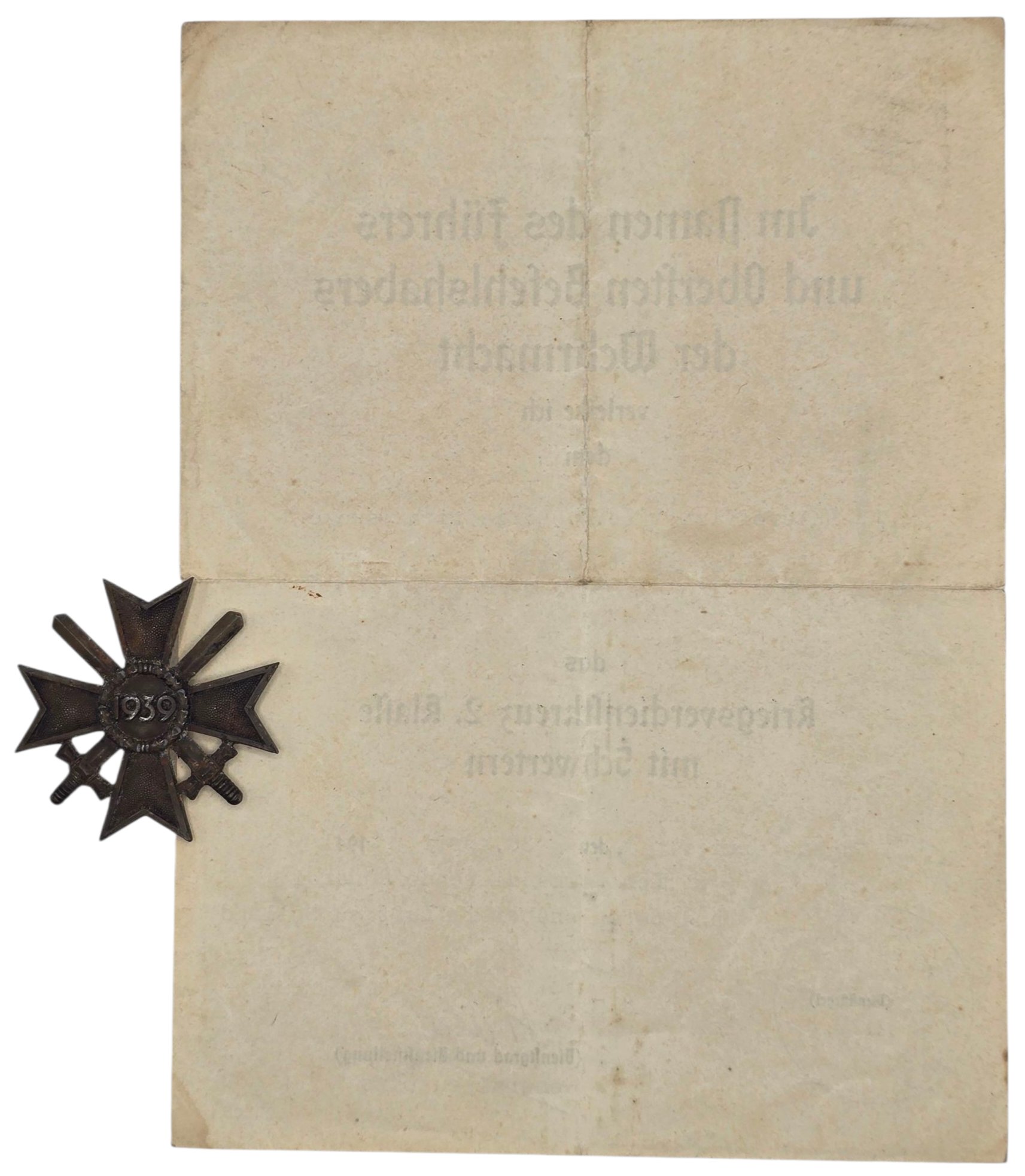 Original WW2 German ID Card - Wehrpass set Flaktransport Batterie 4 / 111, Flakabteilung 6, Luftgau Holland (1941) — image 3