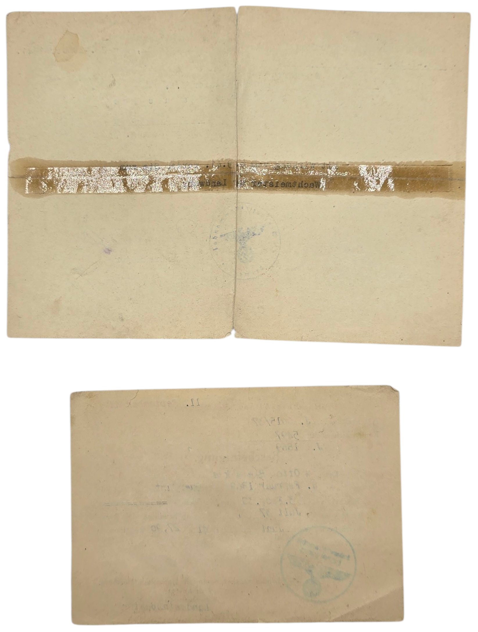 Original WW2 German ID Card - Wehrpass set Flaktransport Batterie 4 / 111, Flakabteilung 6, Luftgau Holland (1941) — image 5