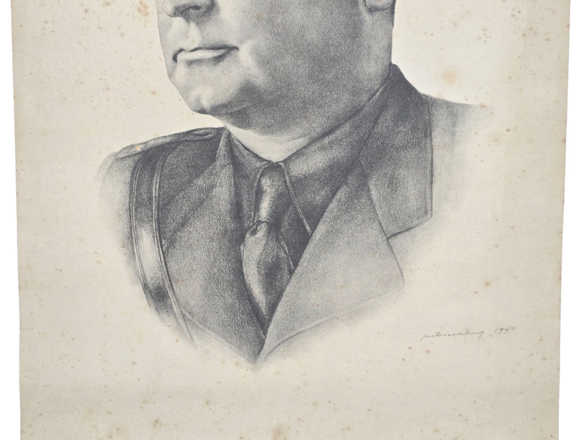 Original WW2 Dutch Collaboration NSB Document - Portrait of Anton Mussert (1940) — image 3