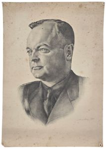 Original WW2 Dutch Collaboration NSB Document - Portrait of Anton …