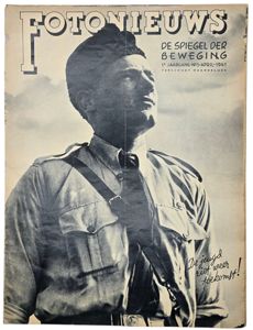 Original WW2 Dutch Collaboration NSB Magazine - Fotonieuws, 1st year …