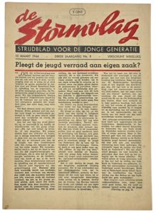 Original WW2 Dutch Collaboration NJS Newspaper - Jeugdstorm, De Stormvlag, …