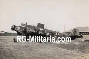 Original WW2 German Photo - Crashed Junkers JU 52 airplane …